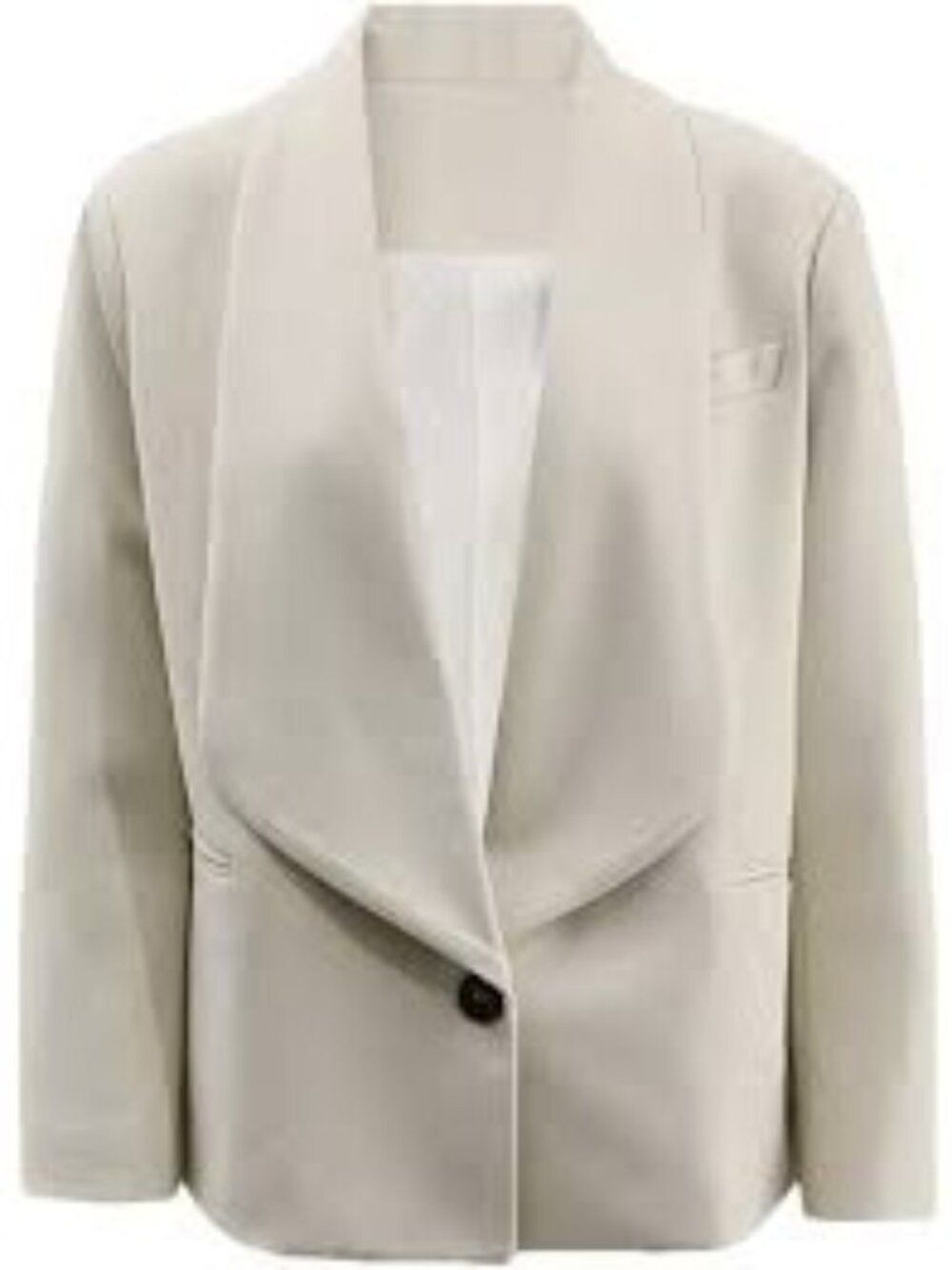 GELI Women’s Cream Shawl Collar Tuxedo Long Sleeve Blazer Size 8